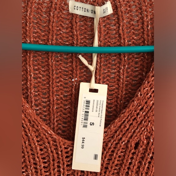 COTTON ON brown knitted cropped sweater NWT Small - Picture 4 of 6